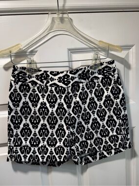 White House Black Market Black and White Patterned Women's Shorts
